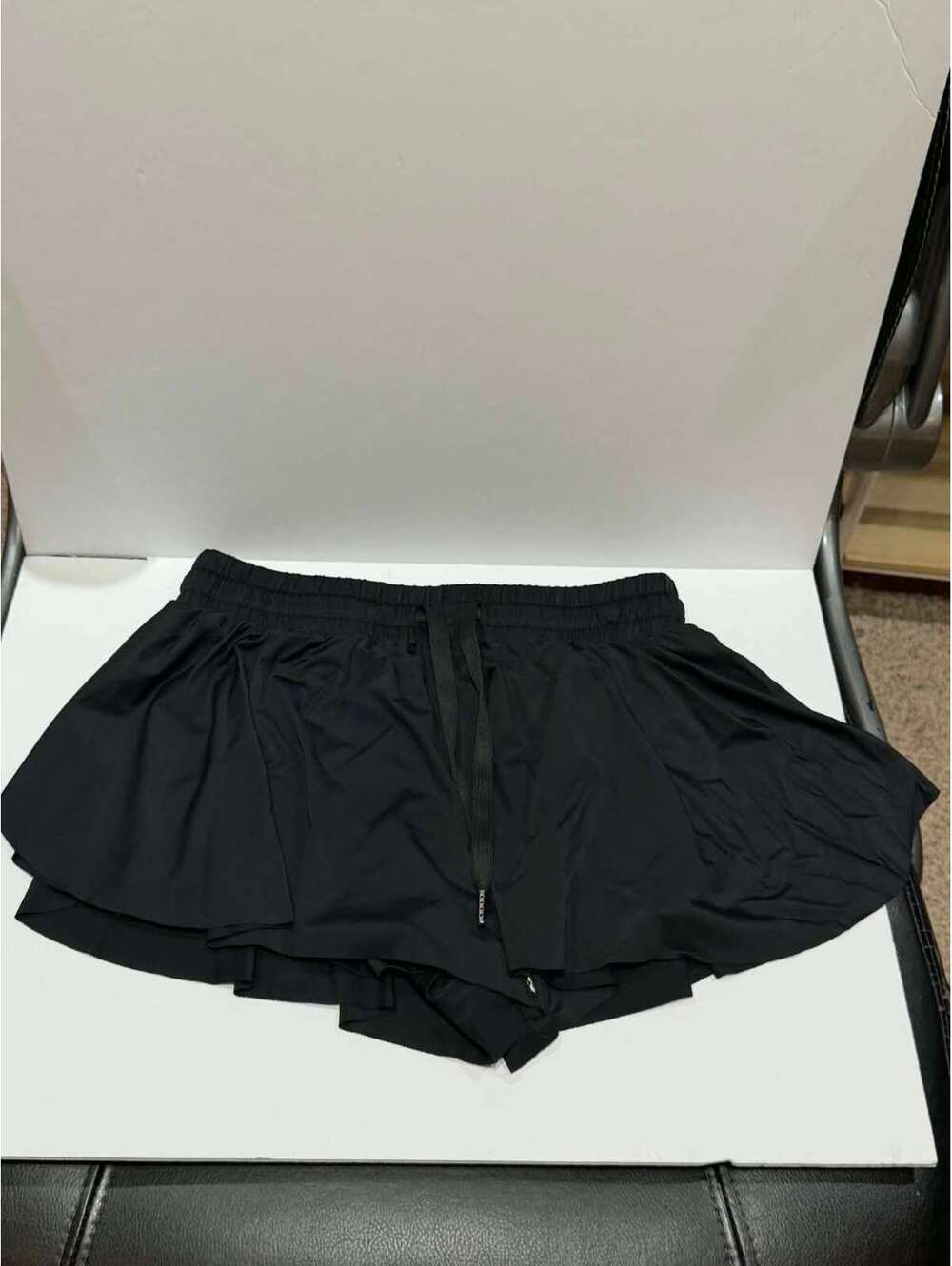 Liberty Pro Youth Black Athletic Skort Shorts, Size YL, Nylon Spandex Blend